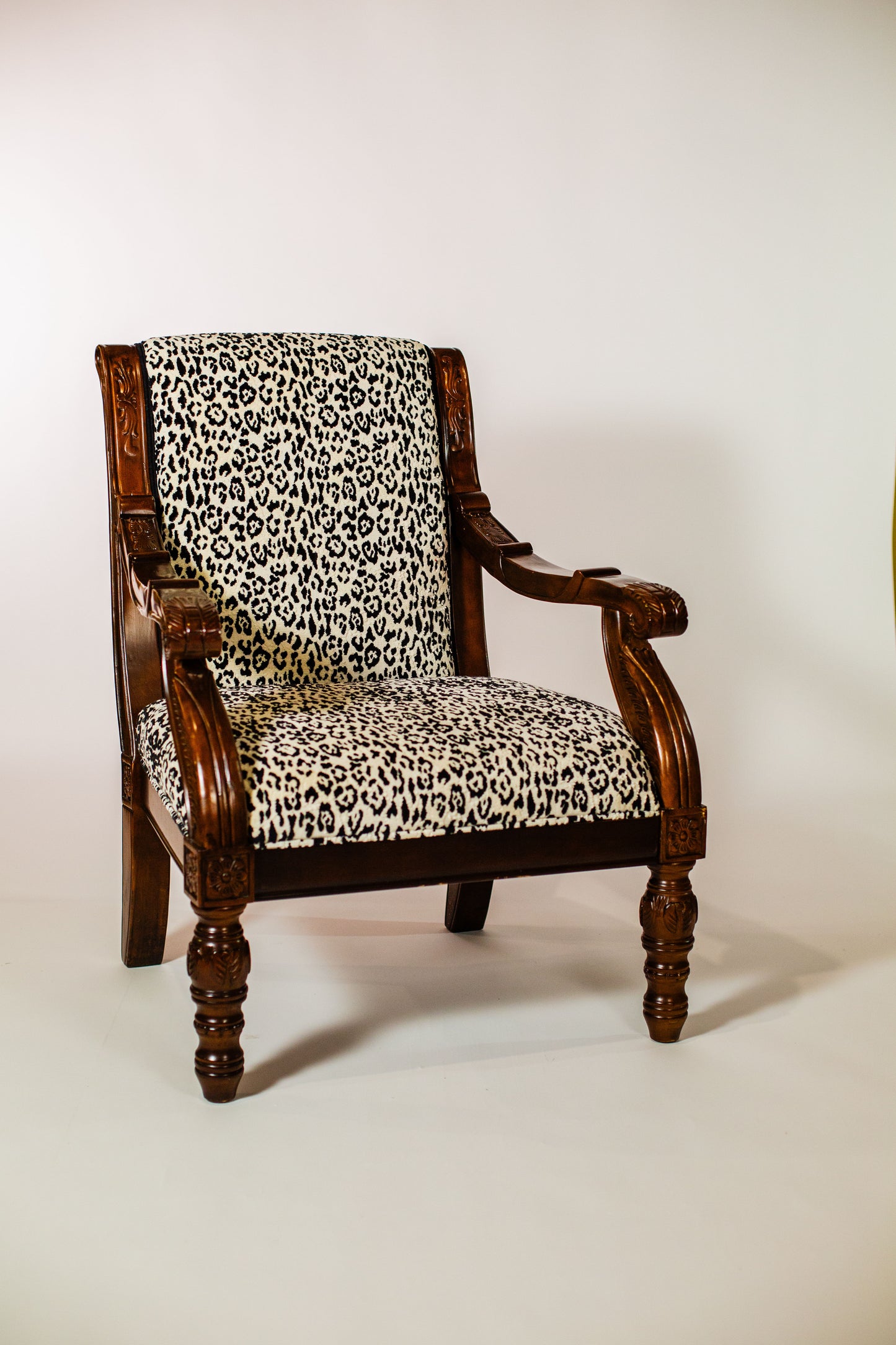 Leopard Print Fabric Chairs