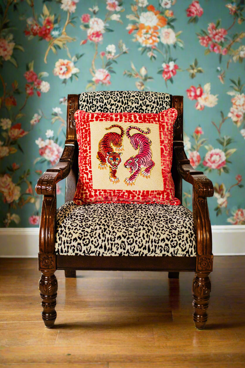 Leopard Print Fabric Chairs