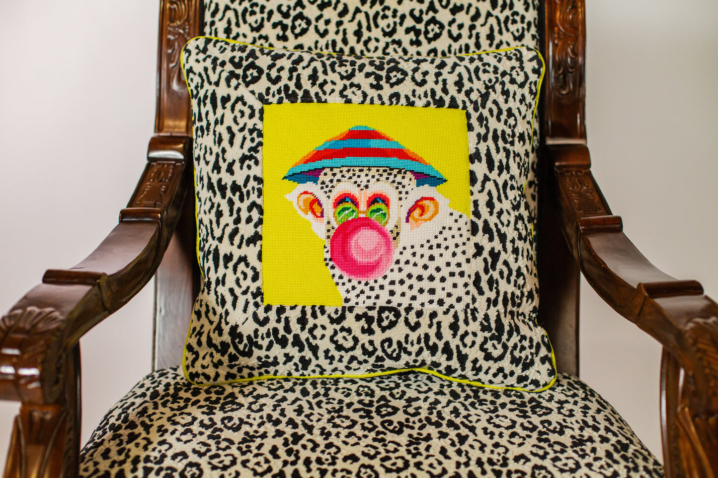 Leopard Print Fabric Chairs