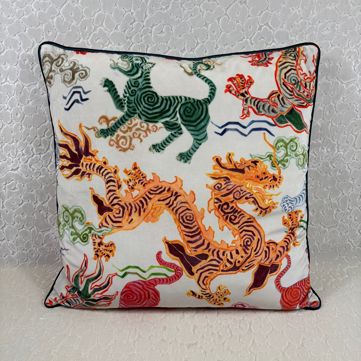 Multi-Color Chinoiserie Pillow