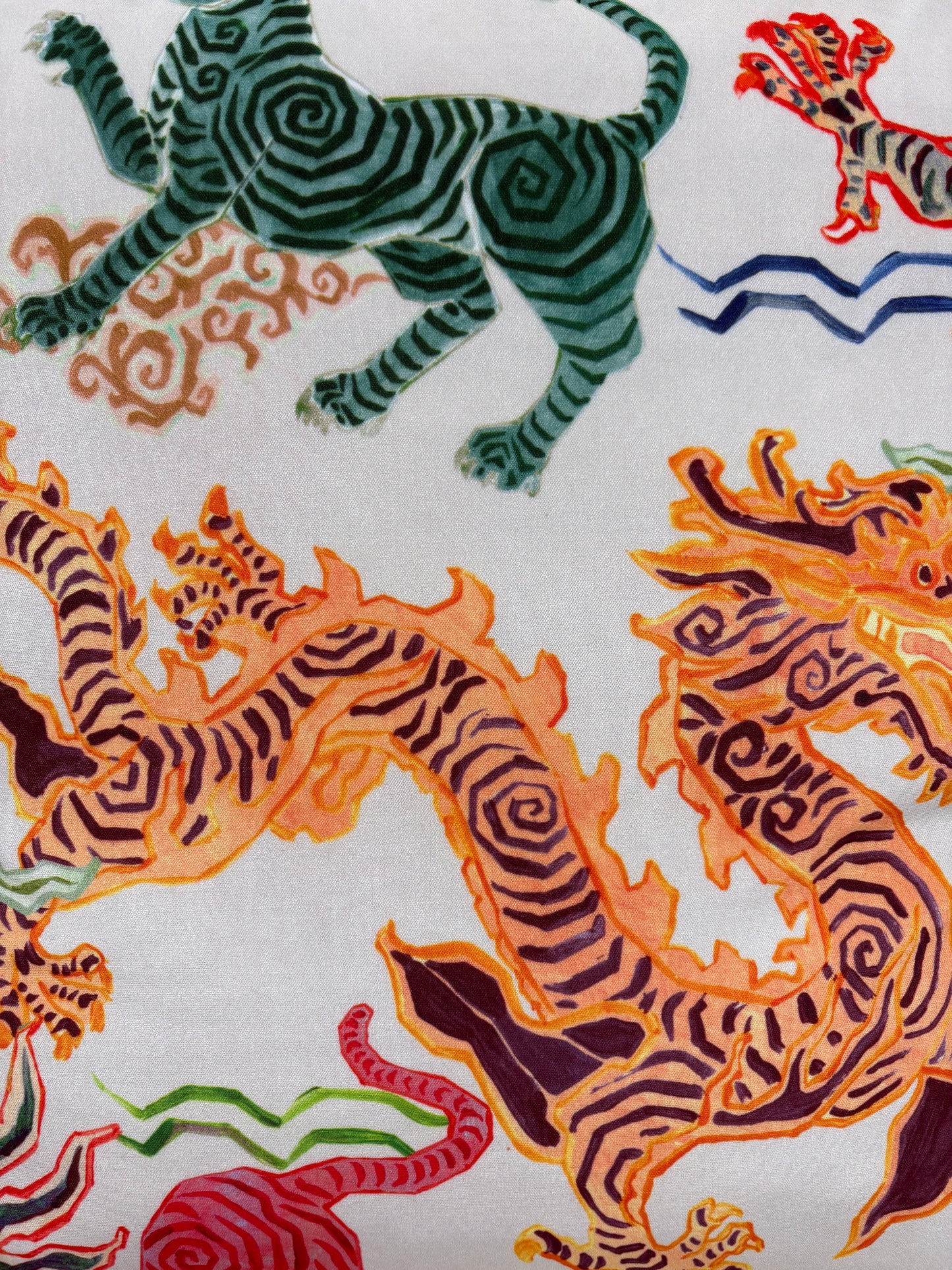 Multi-Color Chinoiserie Pillow
