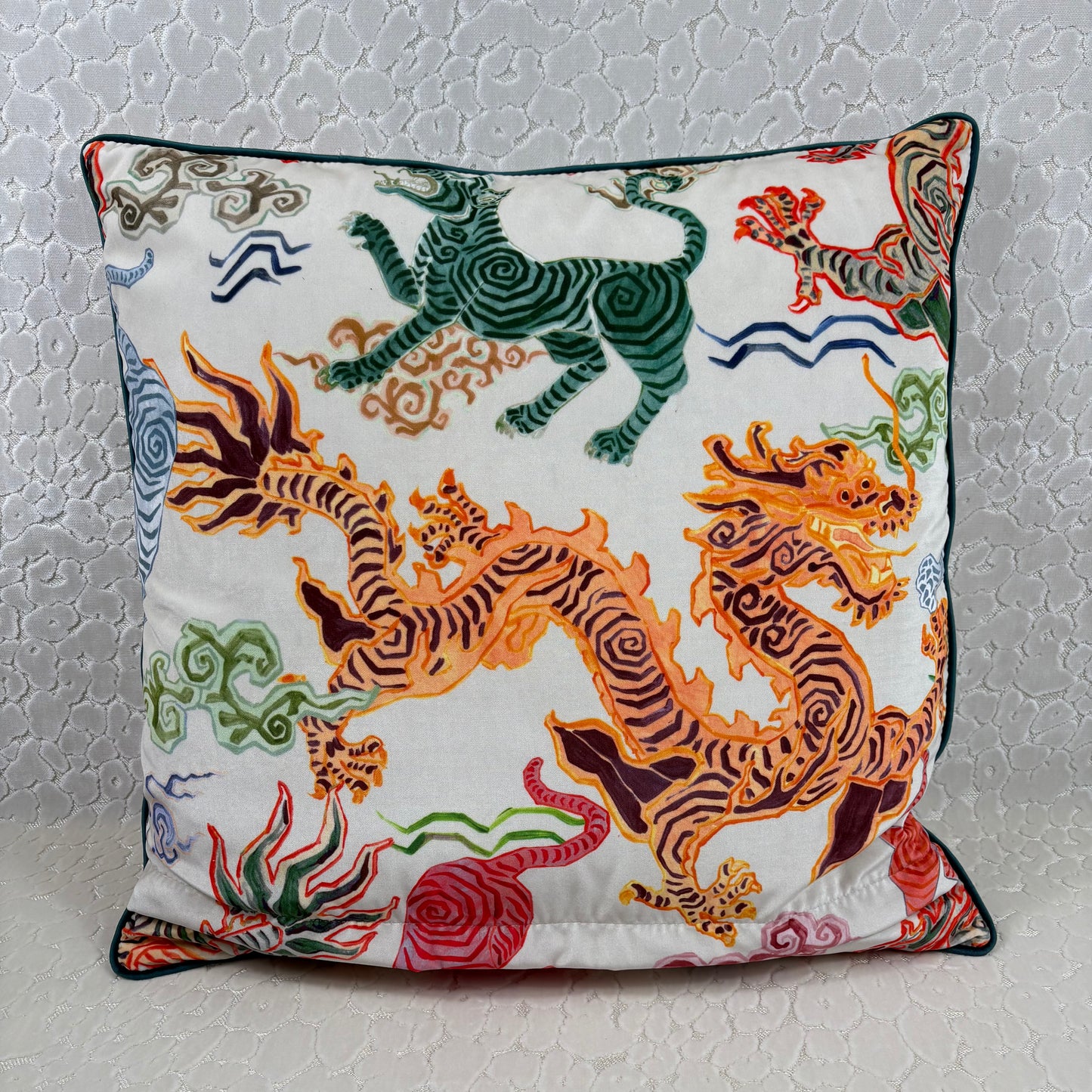 Multi-Color Chinoiserie Pillow