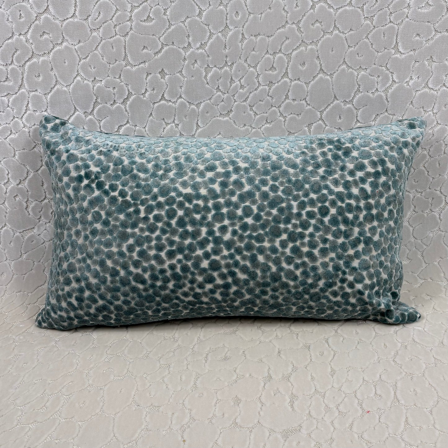 Light Blue Speckled Lumbar Pillow