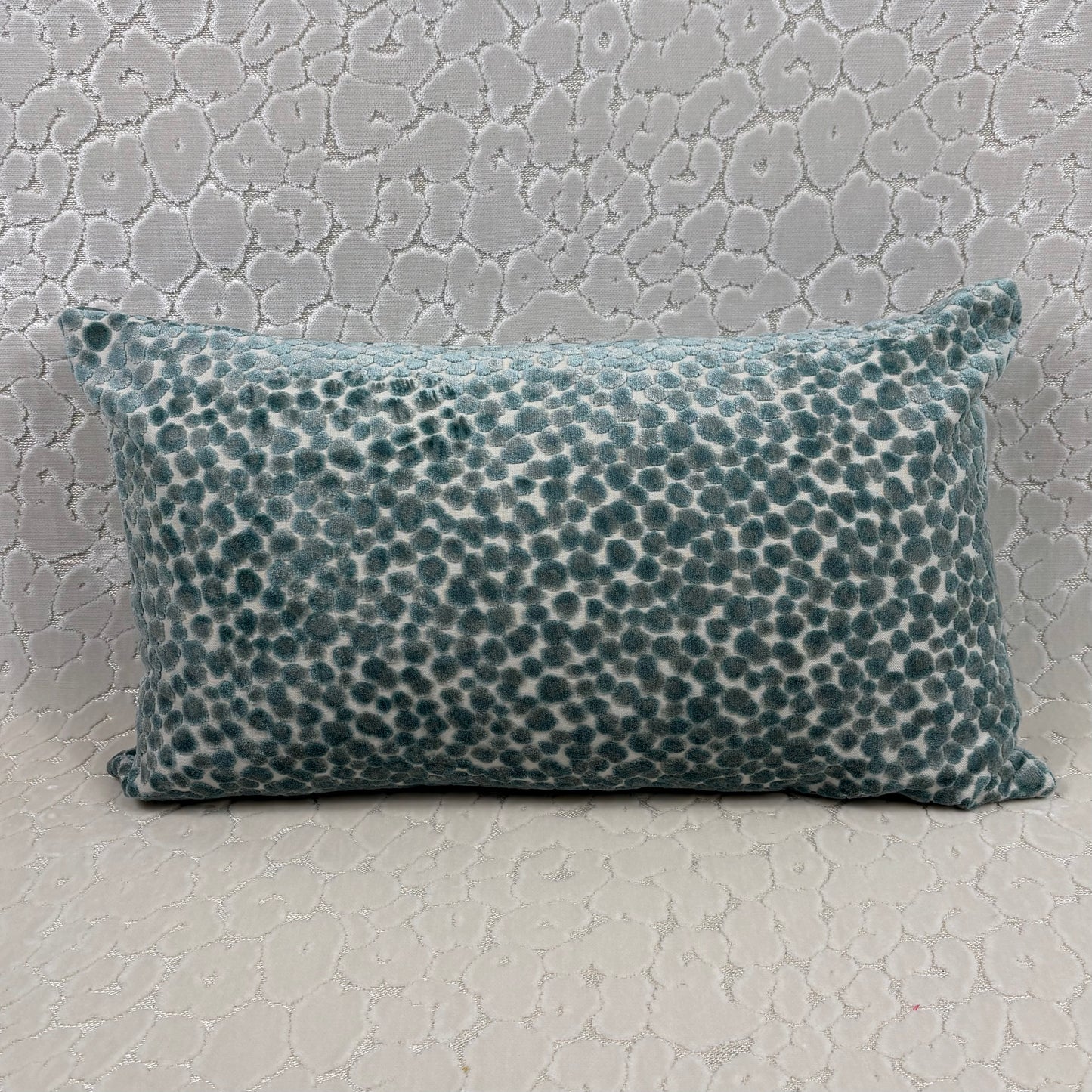 Light Blue Speckled Lumbar Pillow