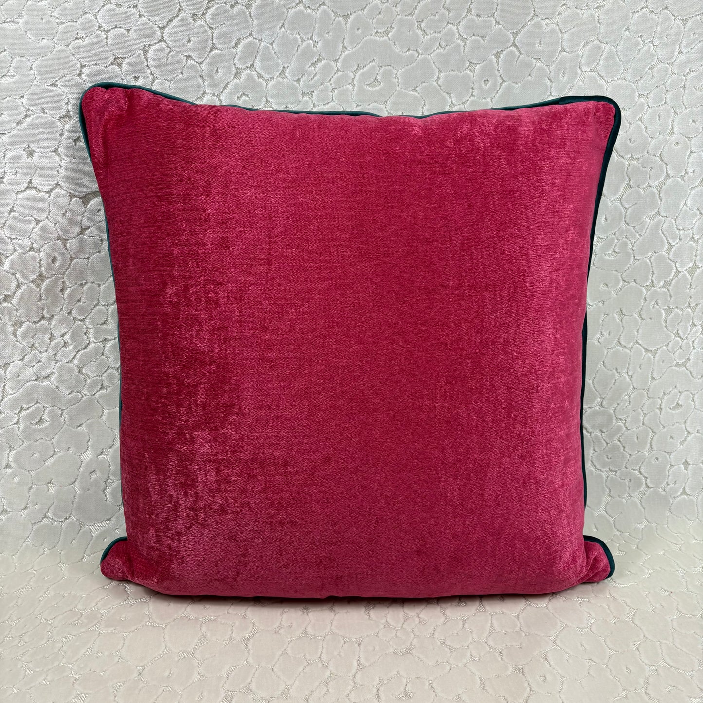White Floral Embroidered Pillow